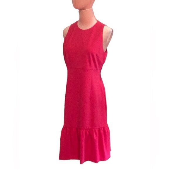 DONNA MORGAN NWT SLEEVELESS DRESS RUFFLE FLOUNCE SKIRT SHEATH COCKTAIL PARTY - Picture 8 of 8